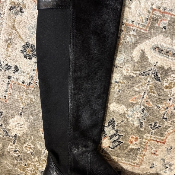 Black Leather Boots Size 9-1/2 Over-the-Knee - Picture 4 of 16